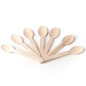 HUJI ɗDؐXv[ - ĝĖؐJg[! 6.1C`Xv[50{ HUJI Eco- Friendly Wooden Spoons - Disposable Wood Cutlery! 50 Spoons 6.1"