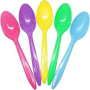 pbN 1AJbg U2008 (C{[)5.5 C` PP ʎĝăeB[Xv[AC{[ (1000 pbN) Pack 1, Karat U2008 (Rainbow)5.5" PP Medium Weight Disposable Teaspoon, Rainbow (Pack of 1000)