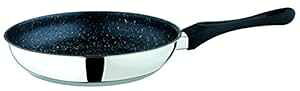 Mepra Fantasia Stone 30197924N Frying Pan - 24cm, Stainless Steel, Stir Fry Pan with Eterna Stone Coating, Bakelite Handle | Kitchen Cookware