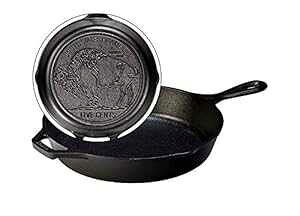 bW tςݒSobt@[jbPXLbg - 10.25C` RN^[YACȅےIȃtCp Lodge Seasoned Cast Iron Buffalo Nickel Skillet - 10.25 Inch Collectible Iconic Frying Pan
