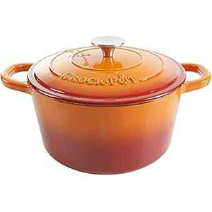 Crock-Pot Artisan ���E���h �G�i�������S�_�b�` �I�[�u���A5 �N�H�[�g�A�T���Z�b�g �I�����W Crock-Pot Artisan Round Enameled Cast Iron Dutch Oven, 5-Quart, Sunset Orange
