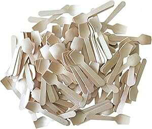 oN ~jؐXv[ - ɗDĝĐ - 3.5 C` - 300 pbN Outside the Box Papers Bulk Mini Wooden Spoons -Eco Friendly Disposable Biodegradable - 3.5 Inches - 300 Pack
