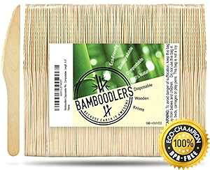 Bamboodlers ̎ĝĖؐiCt 100% VRAɗDA𐫁A͔쉻\ - n͑f炵łB100`6.5C`̃iCt̃pbNB Disposable Wooden Knives by Bamboodlers 100% All-Natural, Ec