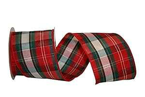 Reliant { ^i `FbN 2 C[h GbW {A2-1/2 C` X 25 [hA}` Reliant Ribbon Montana Plaid 2 Wired Edge Ribbon, 2-1/2 Inch X 25 Yards, Multi