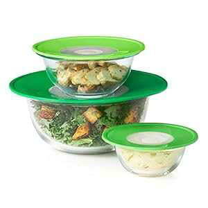 OXO Good Grips 3 Piece Reusable Silicone Lid and Splatter Guard Set, Green, (S, M, & L - 3 Piece Set)