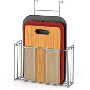 Simple Houseware SimpleHouseware Over Cabinet Door Organizer, Mesh Silver