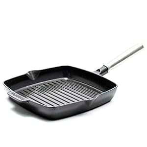 GreenPan CC001931-001 SimmerLite 10 �C���` �O�����p���A11 �t�B�[�g�A�X���[�g GreenPan CC001931-001 SimmerLite 10'' Grill Pan, 11', Slate