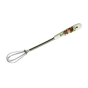 @[f^ ^C[AĊ Ԍ^Z~bNX XeX ~jAĊ (1) Verdental Small Wire Whisk Flower Shape Ceramics Stainless Steel Mini Whisk (1 piece)