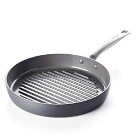 GreenPan CC002291-001 チャタム ラウンド グリルパン 11 フィート グレー GreenPan CC002291-001 Chatham Round Grill Pan, 11', Grey