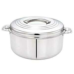 Tabakh 7.5 bg XeXX`[ LZ[ zbg|bg t[hEH[}[ & T[rO{EA7500mlAVo[ Tabakh 7.5-Liter Stainless Steel Casserole Hot-Pot Food Warmer & Serving Bowl, 7500ml, Sil
