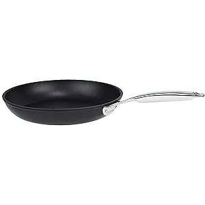 Cristel, Exceliss+ Non-Stick coating Crepe Pan with anodized aluminum, 3-Ply construction, Brushed Finish, all hobs + induction, Castel'Pro Ultralu collection, 9.5.