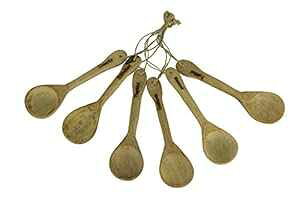 ꂽؐXv[ Sɋi錾t Lb`pi  6Zbg S Audrey's Engraved Wooden Spoons Inspirational Words Kitchen Utensil Decor Set of 6 Small