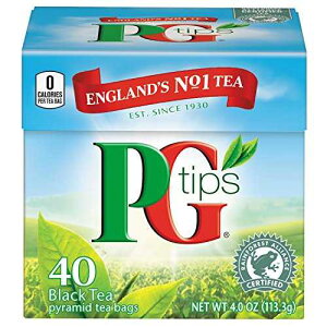 PG Tips Pyramid Bags, Black Tea 40 ct (Pack of 6)