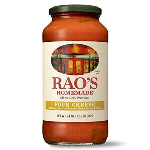 Rao's Homemade Four Cheese Pasta Sauce, 24 oz, Tomato Sauce, All Purpose, Keto Friendly Pasta Sauce, Premium Quality Tomatoes from Italy