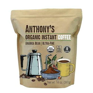 Anthony's I[KjbNCX^gR[q[A14IXAהӁAOet[AArJA`qg݊ Anthony's Organic Instant Coffee,14oz, Ultra Fine Microground, Gluten Free, Arabica, Non GMO