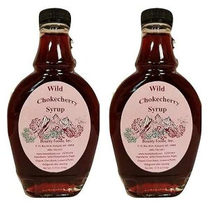 Bounty Foods Chokecherry Syrup 2/11 oz - Hand-Picked Wild Berries Grown in Montana - Breakfast, Desserts, Toppings, Pie Fillings, Non-GMO (CSY 2PK)