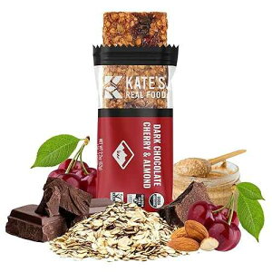 Kate�fs Real Food Organic Granola Bars - Dark Chocolate Cherry & Almond (2.2 oz, Pack of 12) - Organic Energy Bars Made with Gluten Free Oats - Non GMO, Soy Free, Whole Grains, and All Natural - Healthy Snacks