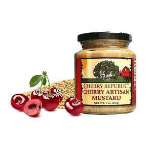 Cherry Artisan Mustard - Michigan Tart Cherries - Mild and Sweet Condiment - 9 oz Jar Cherry Republic Cherry Artisan Mustard - Michigan Tart Cherries - Mild and Sweet Condiment - 9 oz Jar