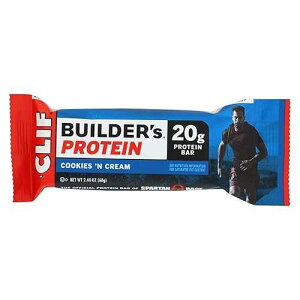 CLIF Bar Cliff Bar Builder Bar, Cookies N Crm, 2.40-Ounce (Pack of 12)
