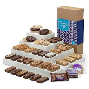 Fairytale Brownies Thinking of You Ultimate Bar Sprite Cookie Combo Individually Wrapped Gourmet Chocolate Food Gift Basket - 3 Inch x 1.5 Inch Snack-Size Brownies Plus Blondie Bars and Cookies - 36 Pieces - Item LT366