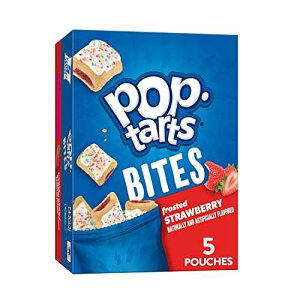 Pop-Tarts Baked Pastry Bites, Kids Snacks, School Lunch, Frosted Strawberry, 7oz Box (5 Bags)