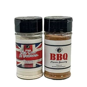 Popcorn Seasoning Variety 2 Pack British Sea Salt & Vinegar BBQ Calorie Free Crafted in Small Batches Premium Savory Variety 2-Pack ? Exciting Flavors for All! June Moon Spice Company Popcorn Seasoning Variety 2 Pack