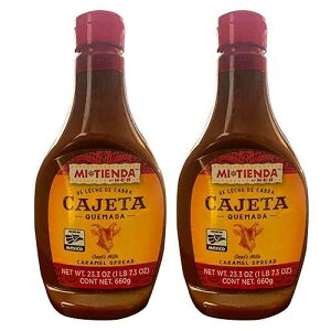 Mi Tienda Cajeta P}_\[X/{̃M~NXvbhAi{g (P}_ 2 pbNA23.3 IX) HAO BOSCH Mi Tienda Cajeta Quemada Sauce/Spread with Real Goat Milk, Squeezable Bottle (Quemada 2 Pack, 23.3oz)