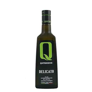 Quattrociocchi Delicato 2020 Harvest Organic Italian Extra Virgin Olive Oil Monovarietal Leccino - 0.5 Liter / 16.9 Ounce