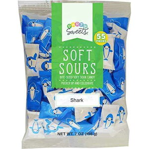 Hospitality Mints̃p[eB[XC[cTe[}ɂT[AʕA7IX 6i330j T[lߍ킹 Party Sweets Shark Themed Sours by Hospitality Mints, Individually Wrapped, 7 oz. Bag Pack of 6 