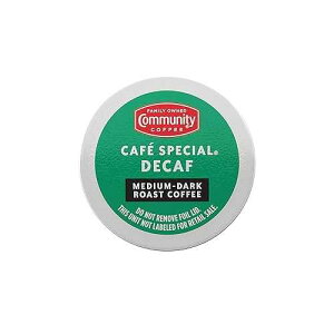 Community Coffee Caf Special Medium-Dark Roast Decaf Single Serve K-Cup Compatible Coffee Pods, 18 Count