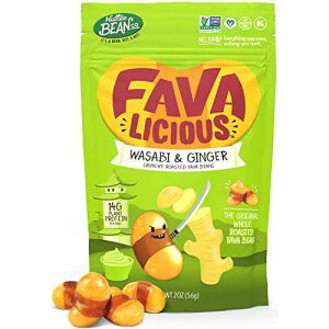 Nuttee Bean Favalicious 瓤XibN 2 IX (12 pbN) - 킳тƐI Nuttee Bean Co. Nuttee Bean Favalicious Fava Bean Snacks 2 Oz (Pack of 12) - Wasabi and Ginger