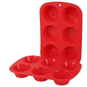 VRmXeBbN}tBp 6 LreB[h (2 pbN) - Gifbera WTCYϔMMJbvP[LpABPA t[AH􂢋@ΉAbh Silicone Non-Stick Muffin Pan 6-Cavity Mold (P