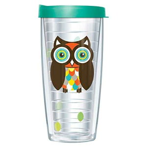 Simon The Owl Clear Wrap Traveler 16 Oz Tumbler Mug with Lid Signature Tumblers Simon The Owl Clear Wrap Traveler 16 Oz Tumbler Mug with Lid