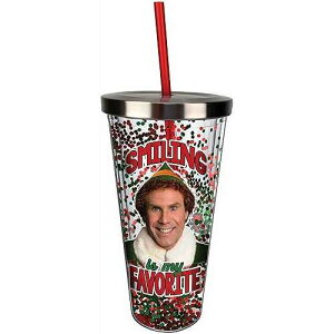 Spoontiques - Glitter Filled Acrylic Tumbler - Glitter Cup with Straw - 20 oz - Stainless Steel Locking Lid with Straw - Double Wall Insulated - BPA Free - Smiling Spoontiques - Glitter Filled Acrylic Tumbler - Glitter