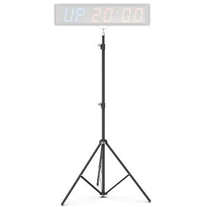 Synergee Gym Timer Stand. Only Compatible with Large 29�h Synergee Gym Timer. Free Standing Tripod Adjustable Height 36�h- 81�h to Increase Visibility of Synergee Large 29�h Gym Clock.