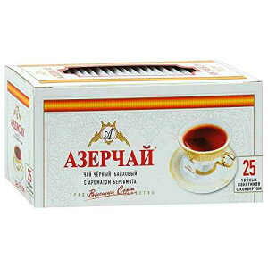 A[JC xKbg A}g eB[obO 25 VAY Azercay BERGAMOT Aroma Black Tea 25 tea bags Product of Russia