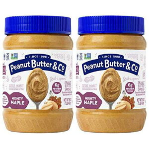 Peanut Butter & Co. Mighty Maple Peanut Butter, Non-GMO, Gluten Free, Vegan, 16 Ounce (Pack of 2)