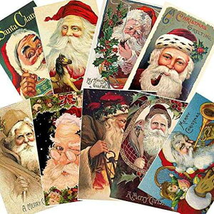 18̐HpNX}XfR[V Be[WT^N[X NbL[JbvP[Lp zf[fR[V (C) CHOCKACAKE 18pcs Edible Christmas Decorations Vintage Santa Claus for Cookie Cupcake, Holiday
