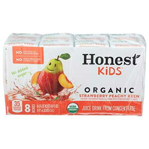 �I�l�X�g �L�b�Y �X�g���x���[ �s�[�` �L�[���A6 �t�ʃI���X (8 �p�b�N) Coca-Cola Honest Kids Strawberry Peachy Keen, 6 Fl oz (Pack Of 8)