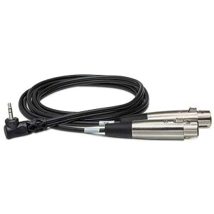 Hosa CYX-402F Microphone Cable - Dual XLR3 Female to Right-angle 3.5mm TRS Male - 2 foot Hosa CYX-402F Microphone Cable - Dual XLR3 Female to Right-angle 3.5mm TRS Male - 2 foot