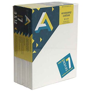 Art Alternatives stretched White Canvas Super Value Pack-9 x 12 inches-Pack of 7