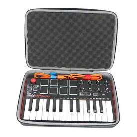 co2crea Akai Professional MPK Mini MKII 用ハード トラベル ケース 25 キー超ポータブル USB MIDI ドラムパッド キーボード コントローラー (フォーム付きトラベル ケース) co2crea Hard Travel Case for Akai Professional MPK Mini MKII 2