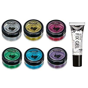 Moon Glitter ̐𐫃GROb^[VFCJ[ - ÁA܁AAOp 100% ϕioCIOb^[ - 5g 6 Zbg - Ob^[tBbNXWFvX Biodegradable Eco Glitter Shakers by Moon 