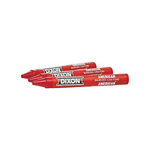 DIXON C_XgA Eh AJ }[LO NAbhA12 pbN (05010) DIXON Industrial Round American Marking Crayons, Red, Pack of 12 (05010)