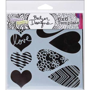 CRAFTERS WORKSHOP ev[g 6"X6" - n[ggݍ킹ă}b` CRAFTERS WORKSHOP Templates 6"X6"-Mix & Match Hearts