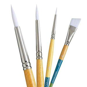 Princeton Snap White Synthetic t Brush Set for Acrylic and Watercolor, Includes 4 t Brushes Princeton Snap White Synthetic t Brush Set for Acrylic and Watercolor, Includes 4 t Brushes
