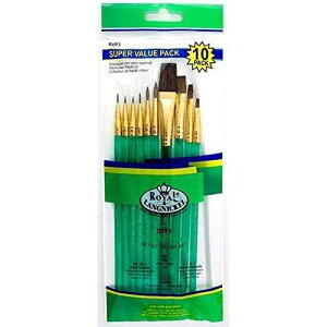 Royal & Langnickel Quality Sets Of 10 Brushes SVP3 - Sable/Camel Round & Shaders