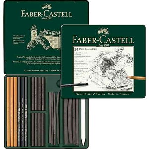 t@[o[JXe sbg`R[ 24s[XZbg Faber-Castell Faber-Castel 24 Piece Pitt Charcoal Set