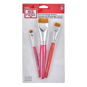 Mod Podge Furniture Brush Set of 3 (1 1/4-Inch, 11/16-Inch, 3/8-Inch), 24781 One Each, Original Version Mod Podge Furniture Brush Set of 3 (1 1/4-Inch, 11/16-Inch, 3/8-Inch), 24781 One Each, Original Version