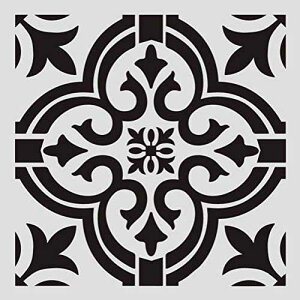 XeV ėp\ 12x12 C`̕ǃev[gXeV //DIY z[fR[V/h[COA[gp FOUR-C Stencils Reusable 12x12 Inch Wall Template Stencil for ting Wall/Floors/DIY Home Deco